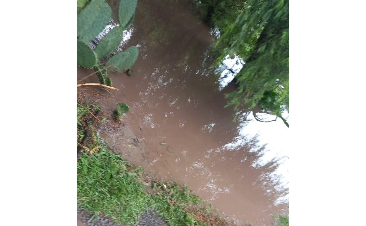 PC y Bomberos en Toluca: Atienden Río Tejalpa desbordado. Foto: Especial