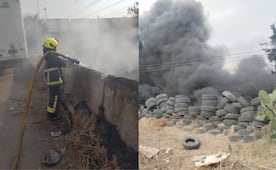 Arden llantas en Cuautitlán Izcalli y generan enorme nube de humo