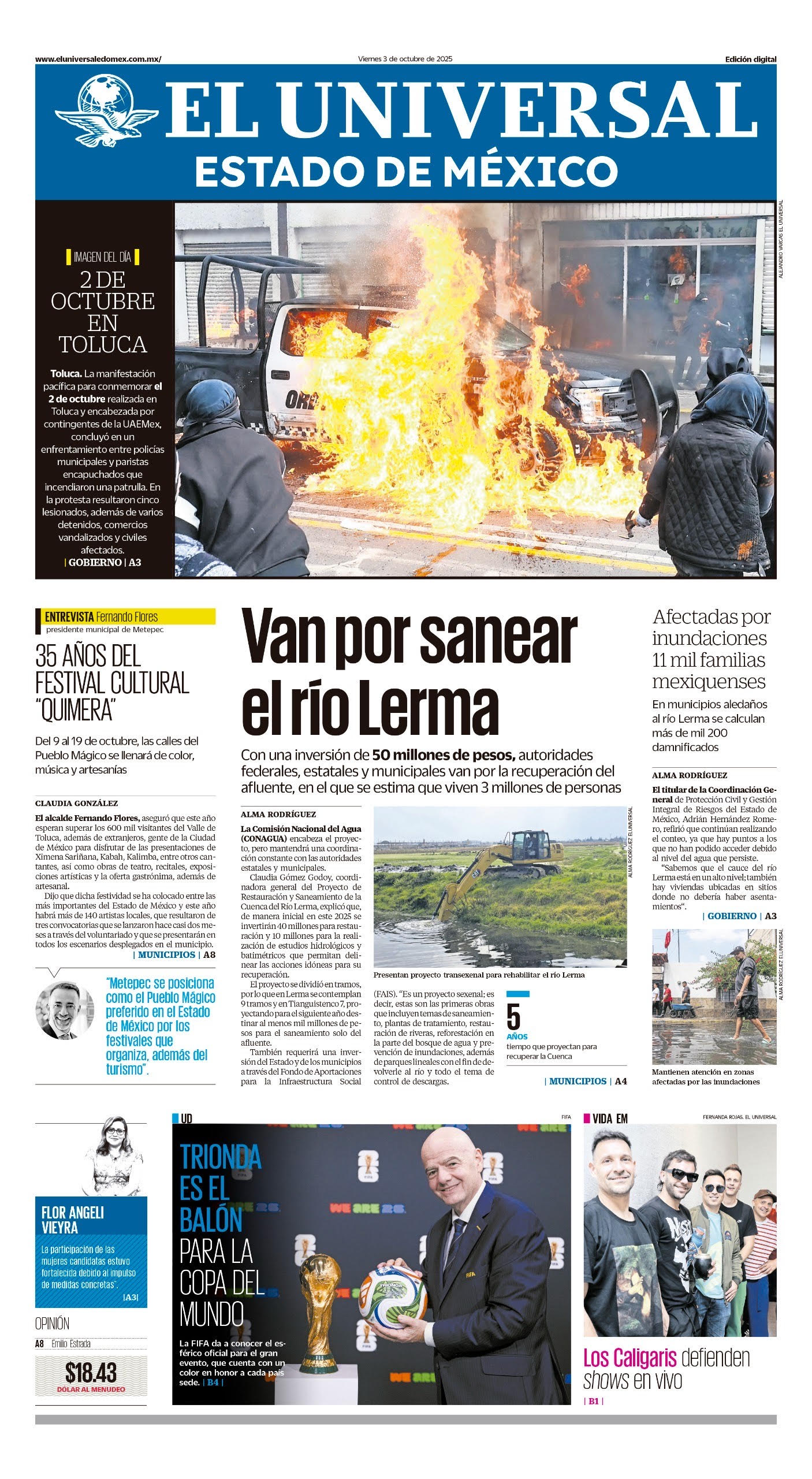 Portada 3 de octubre 2025