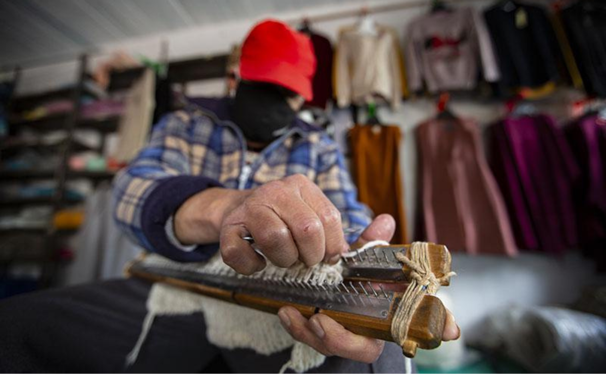 El sarape de Gualupita, declarado Patrimonio Cultural Inmaterial, asegura la conservación y fomento de esta valiosa artesanía mexiquense. Foto: Alejandro Vargas
