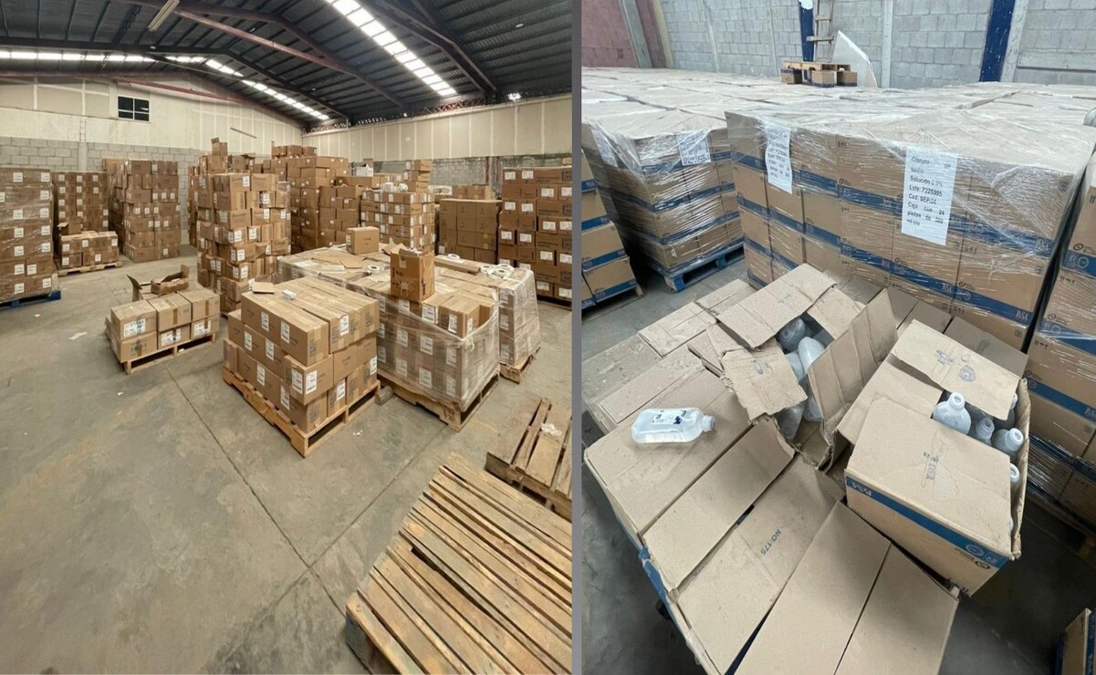 Fueron localizadas 12 tarimas con cajas de cartón con medicamento Celecoxib en comprimido / Foto Especial