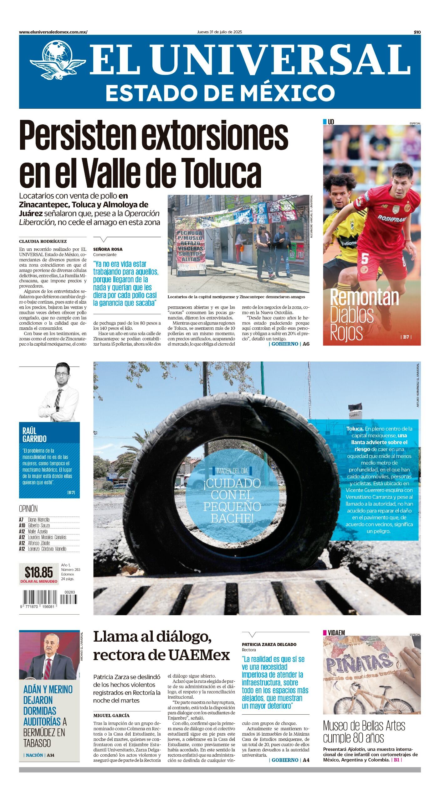 Portada 31 de julio 2025