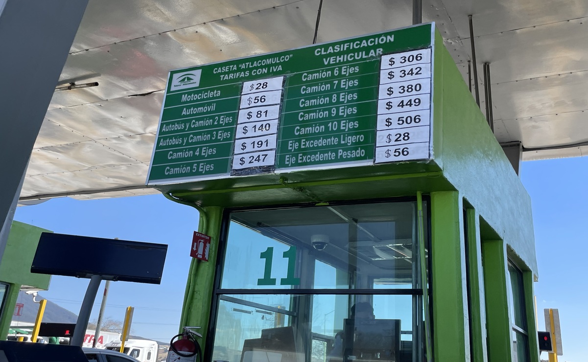 La cuota de cobro para los vehículos particulares pasó de 54 a 56 pesos. Foto: Michelle Sánchez / El Universal Estado de México