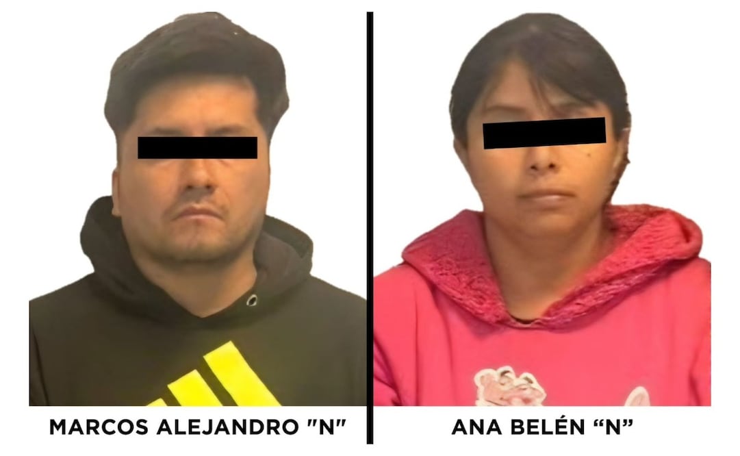 Ana Belén “N” y Marcos Alejandro “N” fueron detenidos por su probable relación con la desaparición de una mujer en Ecatepec. Foto especial