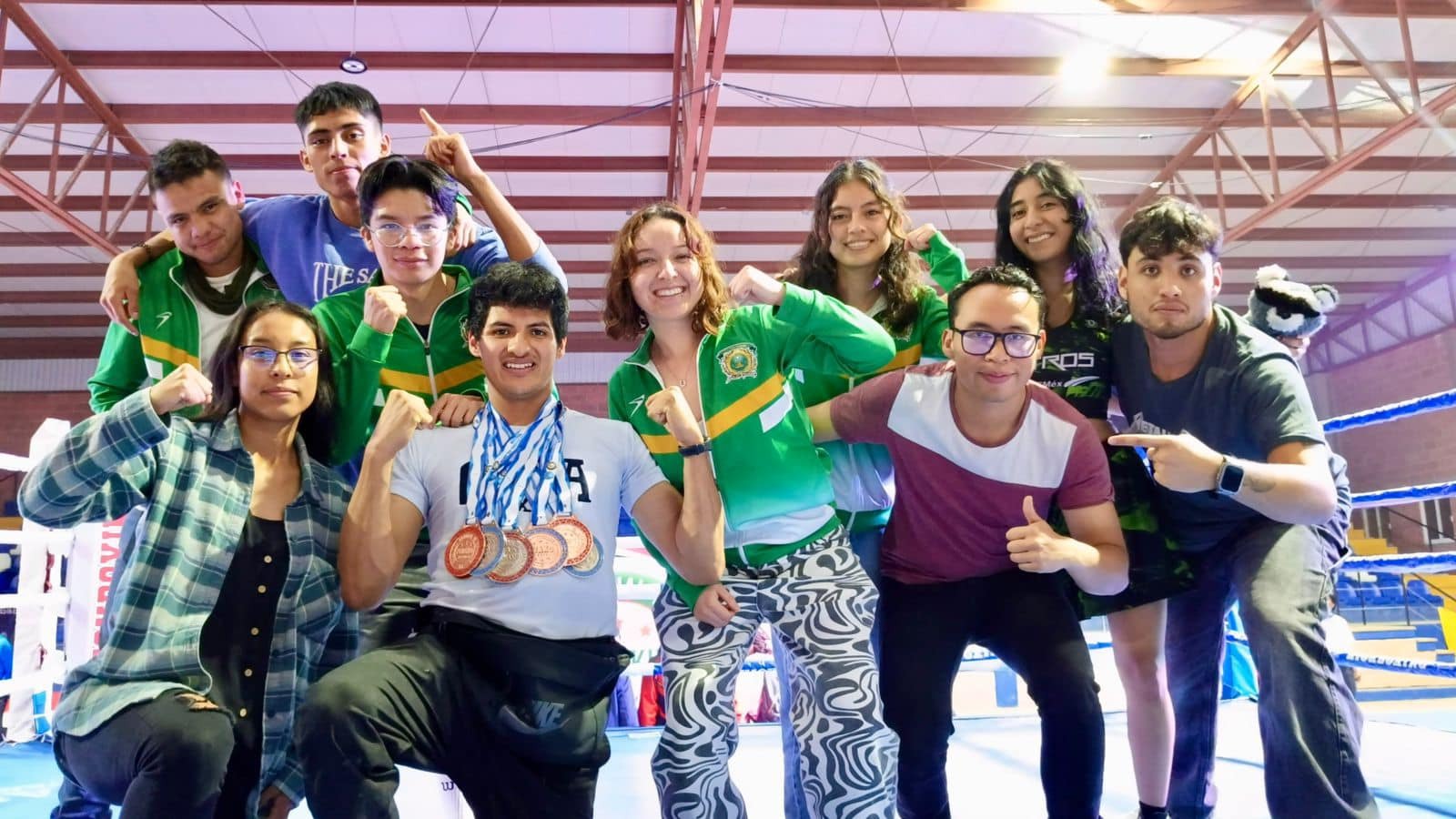 Selección de kickboxing de la Universidad Autónoma del Estado de México (UAEMéx) Foto: Especial