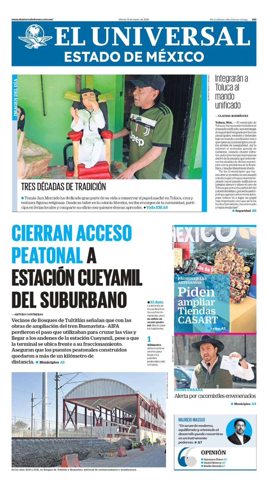 Portada 13 de marzo de 2026