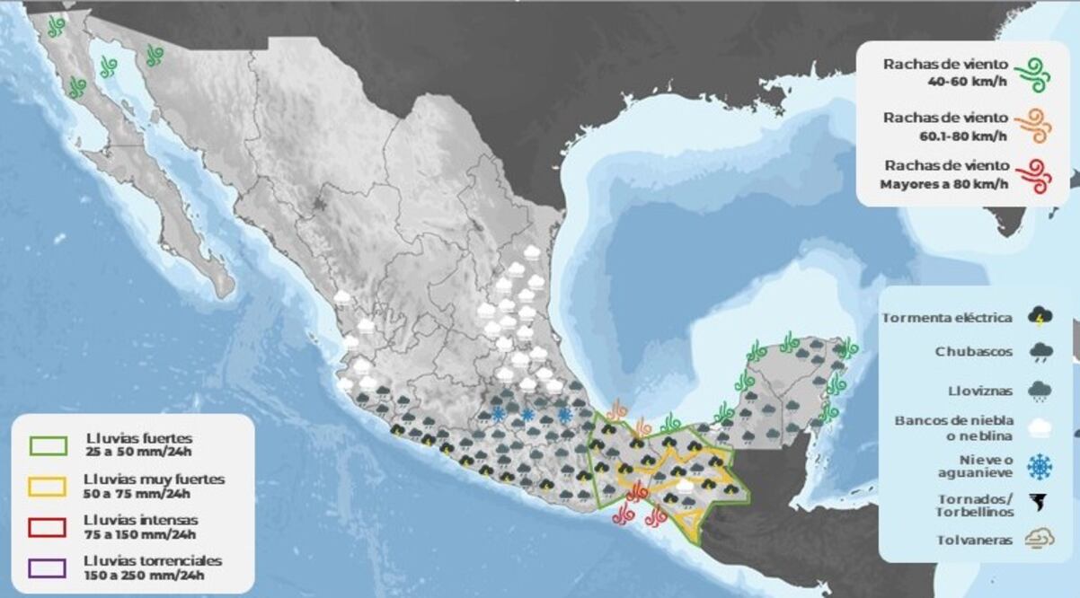 Algunos estados, como la entidad mexiquense, registrará lluvias. Foto Especial