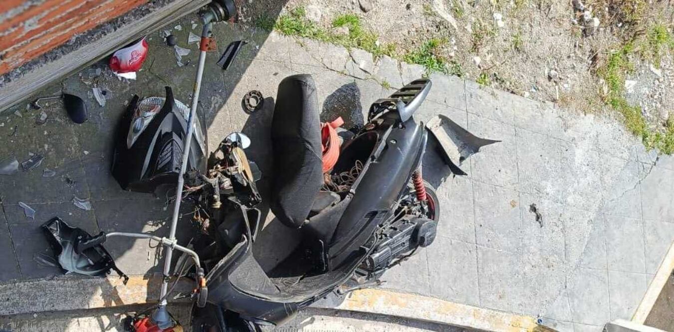 La unidad involucrada en el accidente. foto Especial