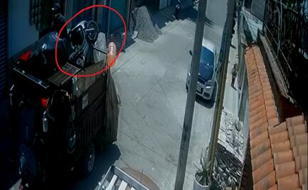 Roban motoneta con moto de basura en Tultepec, ¡y todo quedó grabado en video!