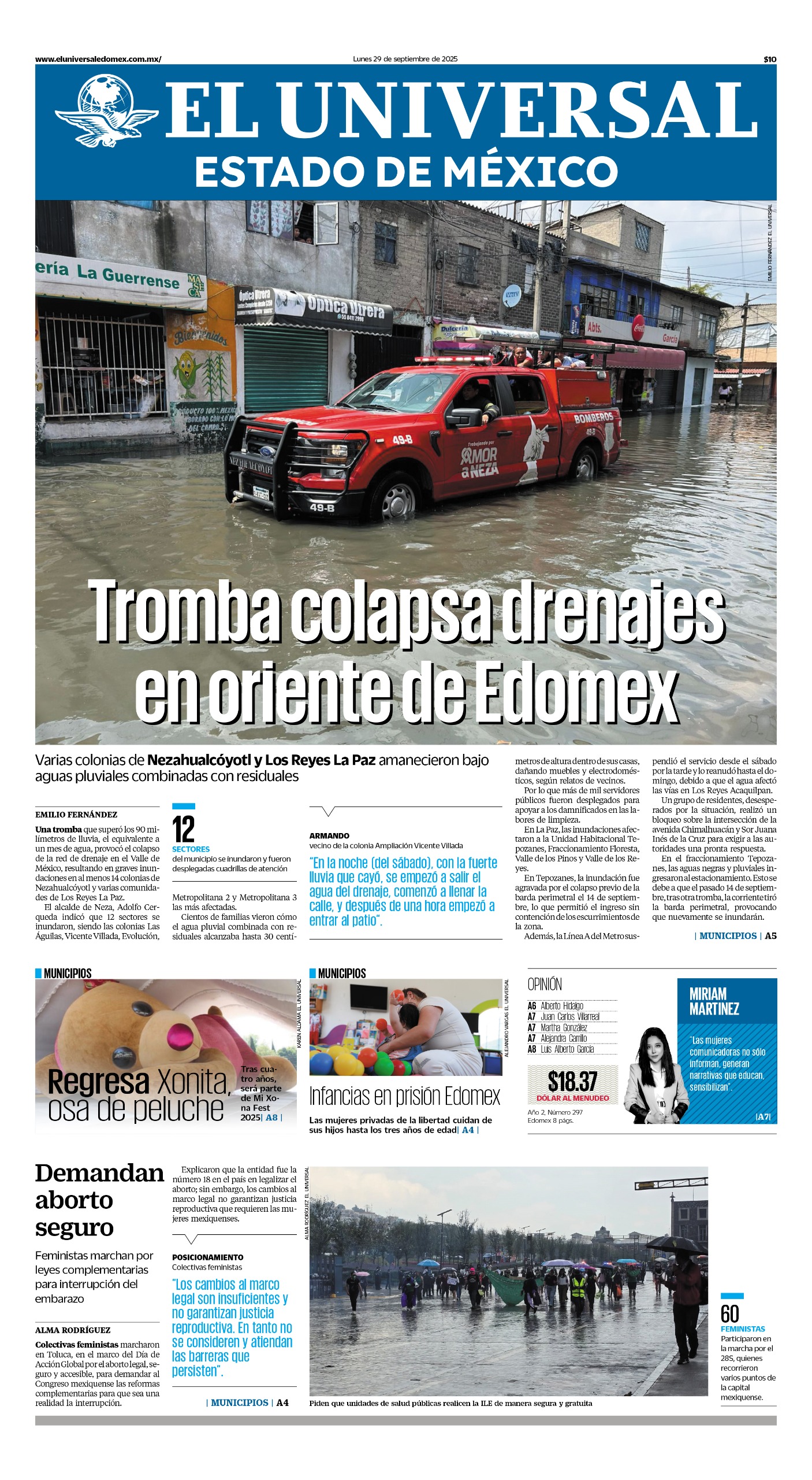 Portada 29 de septiembre 2025