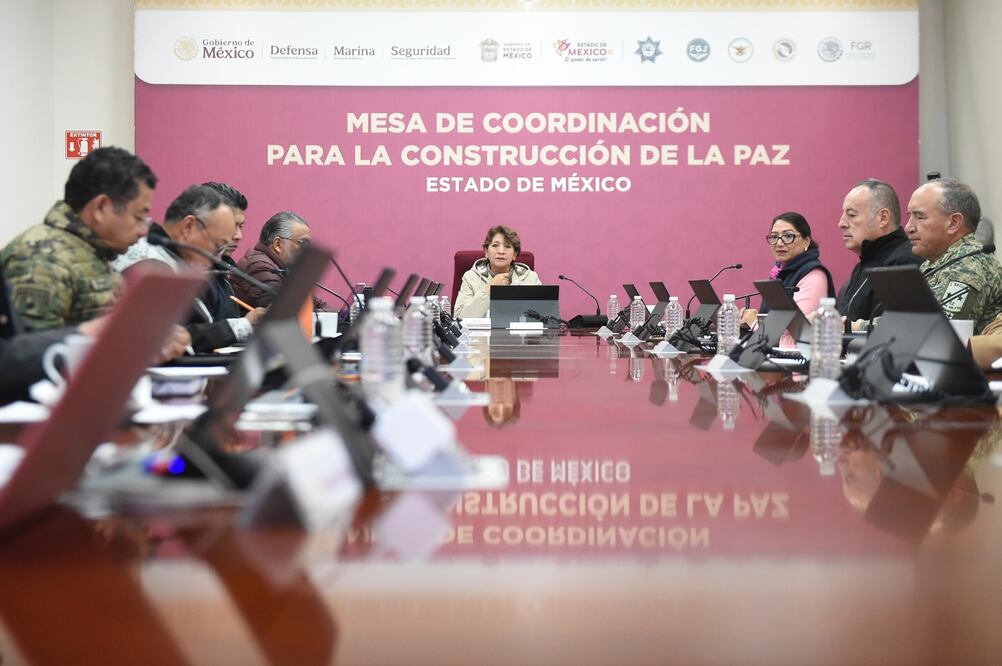 Delfina Gómez Álvarez encabeza las Mesas de Coordinación para la Construcción de la Paz. Foto Especial
