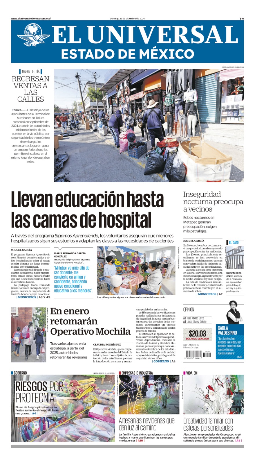Portada Edomex 22 de diciembre 2024
