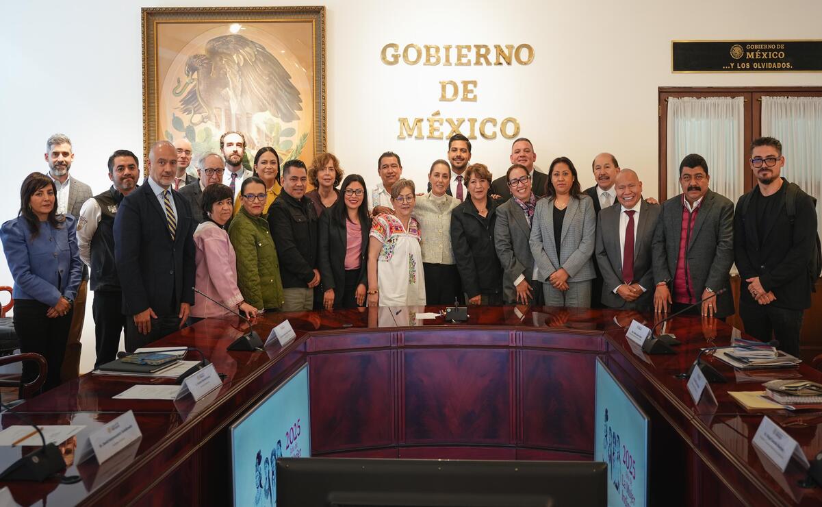 El encuentro de Claudia Sheinbaum, Delfina Gómez y los alcaldes tuvo como sede las instalaciones de Palacio Nacional / Foto: Especial