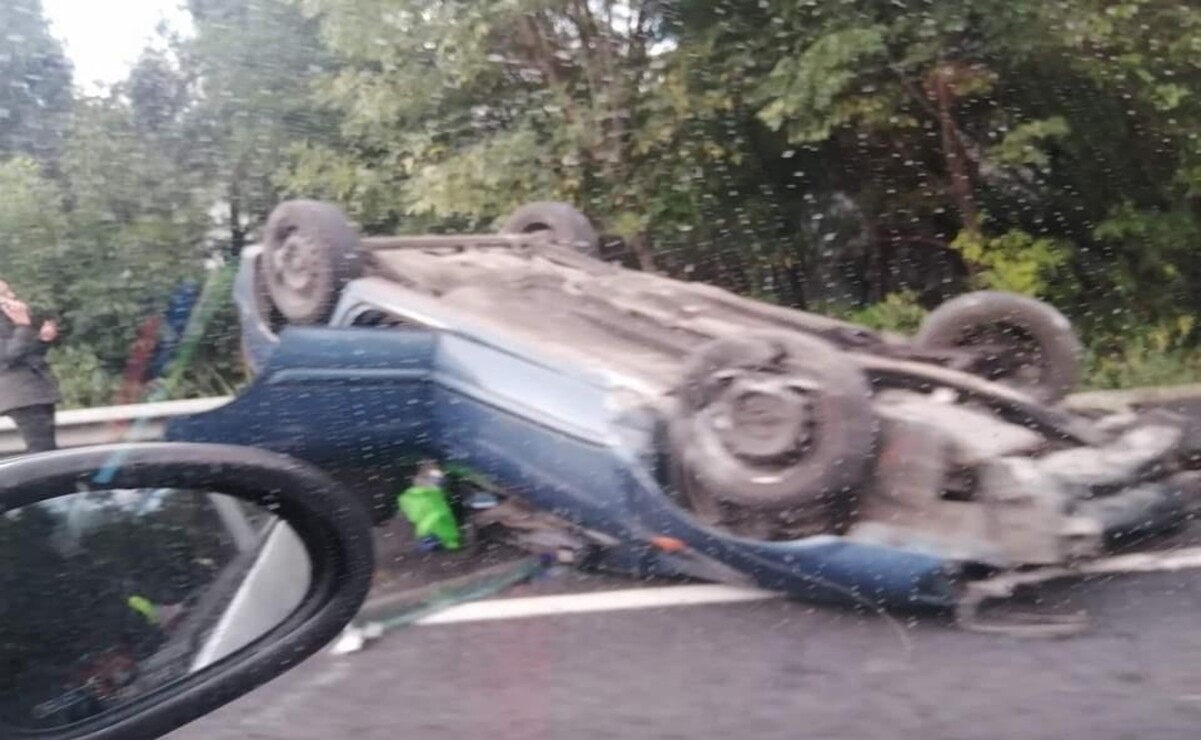 El caso vial a afectado a los que se dirigen al entronque con la carretera México-Querétaro. Foto: Especial