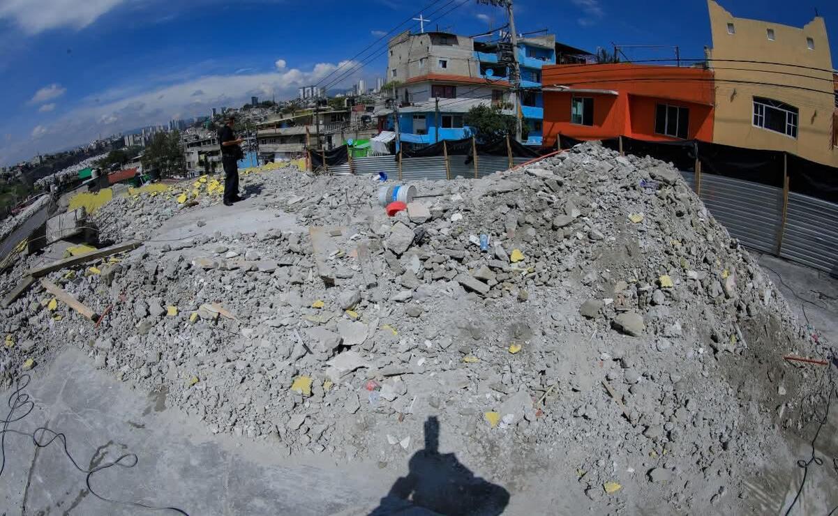 Naucalpan concluye demolición de edificio llamado Torre de Pisa en la colonia Ampliación Benito Juárez
