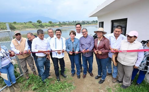 Almacenará más de 50 millones de litros: Delfina Gómez entrega la mega olla de agua "Tláloc" en Texcoco