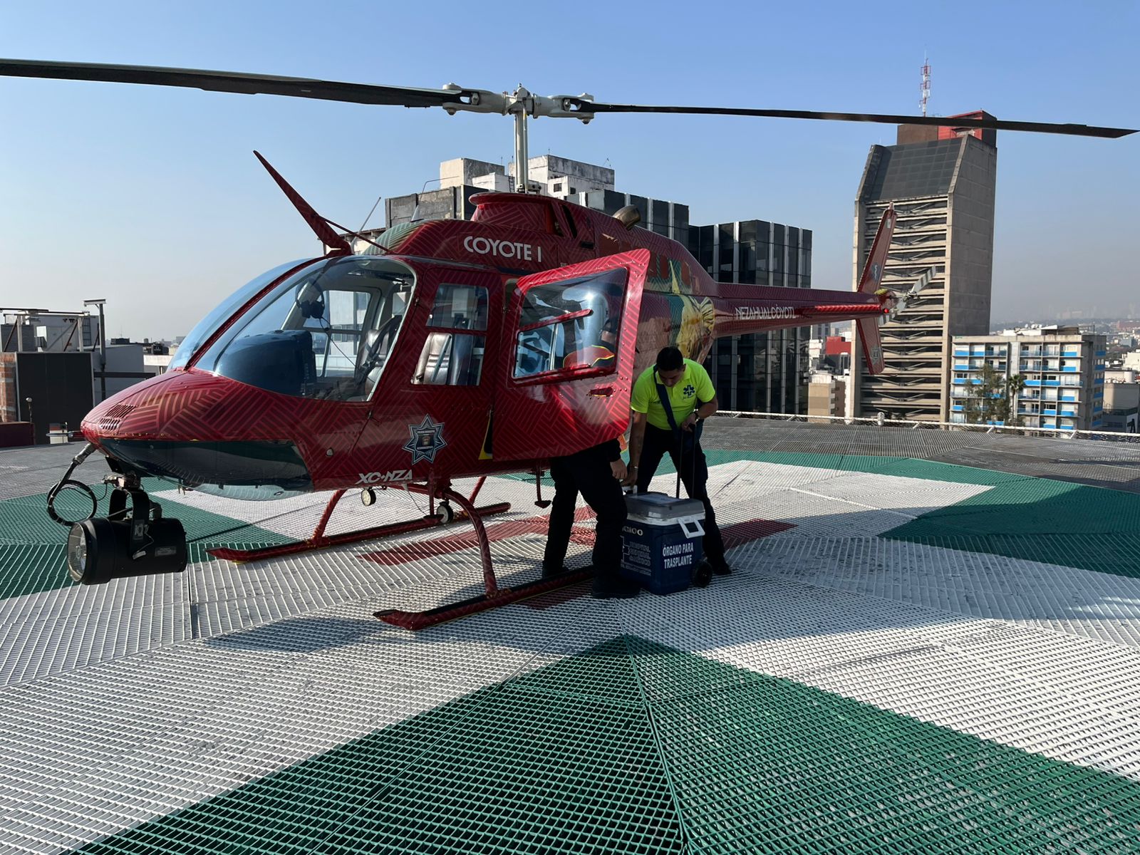 El operativo se efectuó a bordo del helicóptero Coyote 1, informó Vicente Ramírez García, titular de la Comisaría General de Seguridad Ciudadana. Foto: especial
