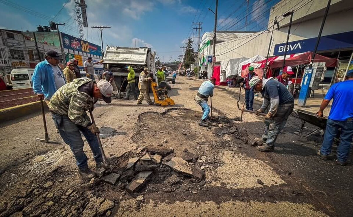 Estos trabajos han sido en las calles que presentan severos daños como las de la localidad El Molinito / Foto: Especial
