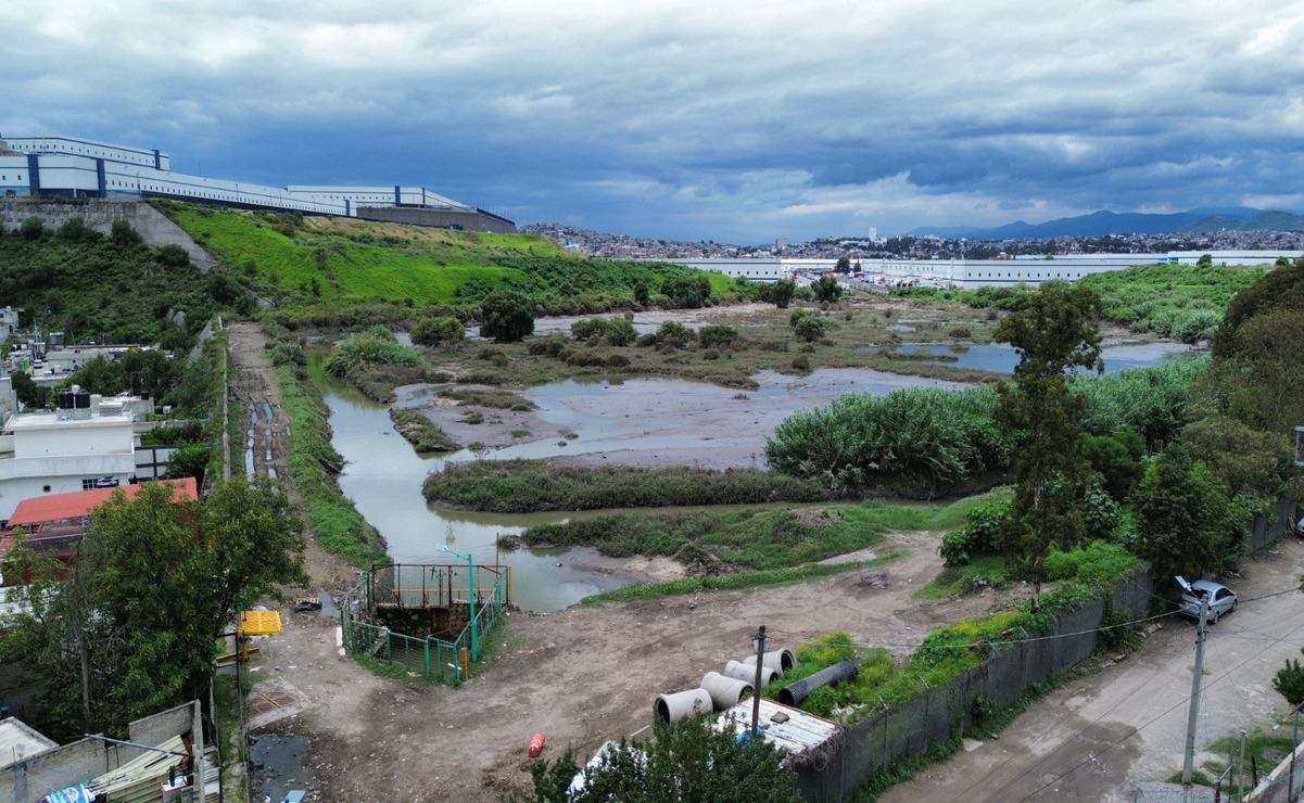 Cuautitlán Izcalli: Operagua trabaja en reparación de presa El Ángulo tras colapso de descarga