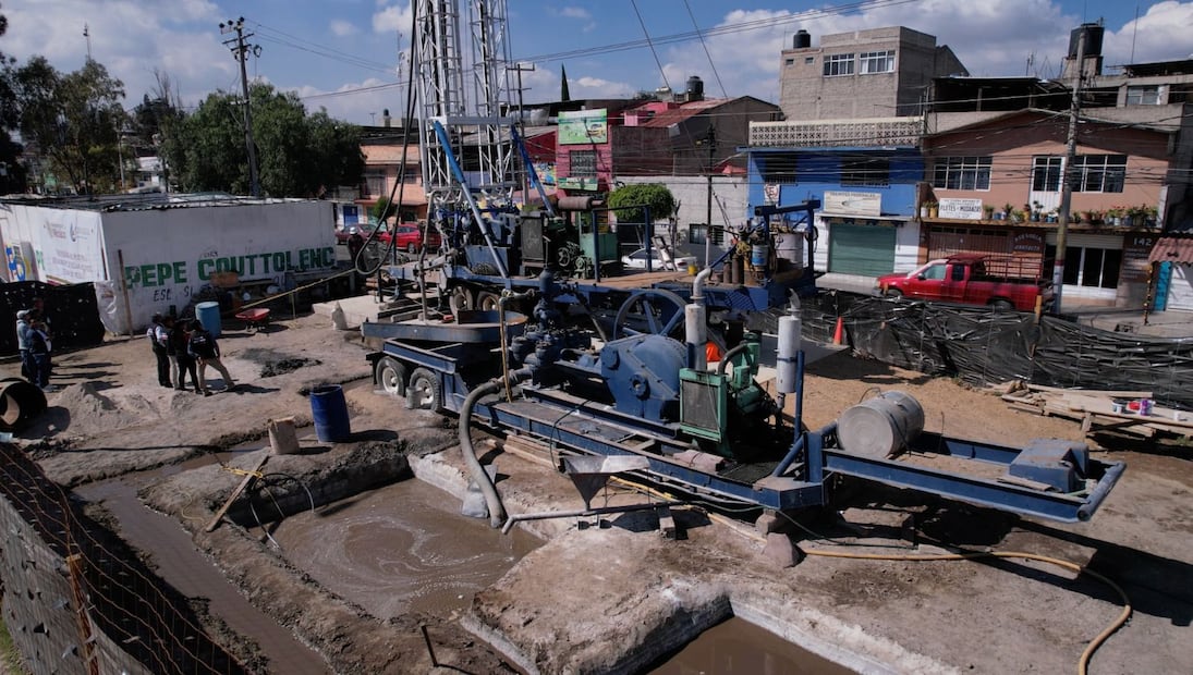 las obras incluyen la reposición de los pozos 6 y 20 del ramal Peñón-Texcoco, así como los pozos 9 y 10 del ramal Mixquic-Tláhuac, en los que se recuperan cerca de 400 litros por segundo de agua. Foto: especial.