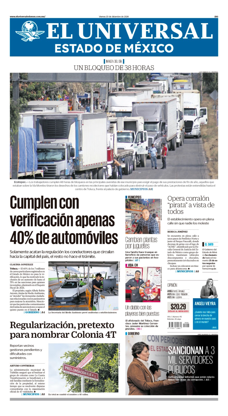 Portada Edomex 20 de diciembre de 2024