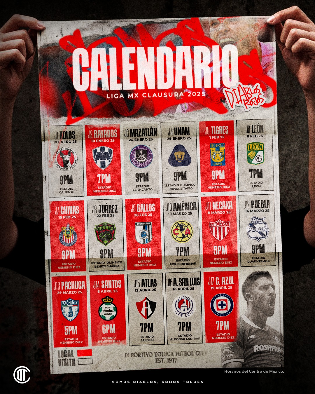 Calendario de partido del Toluca FC / Foto Especial