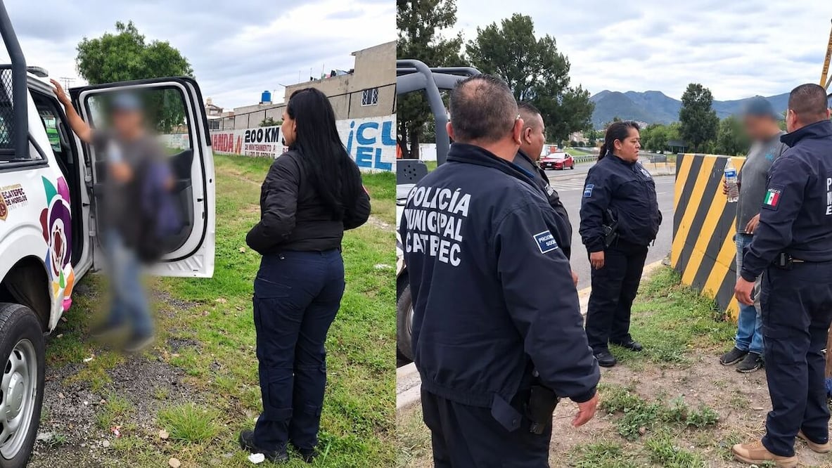 Establecieron un perímetro de seguridad. Ante el peligro para su integridad física, los policías se acercaron y utilizaron un altoparlante para establecer un diálogo. Foto: especial