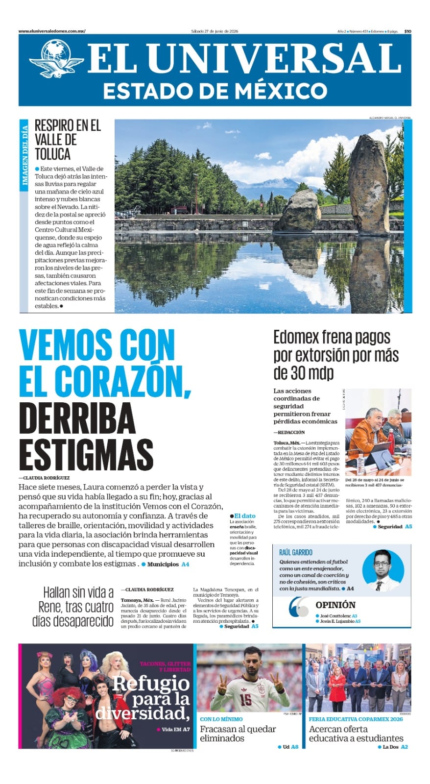 Portada del 27 de junio de 2026