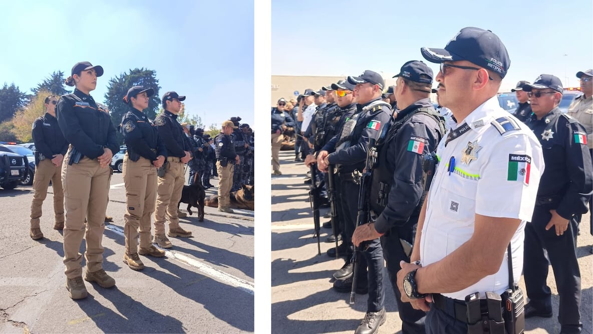 Más de 200 elementos de la Policía Municipal de Metepec y 80 efectivos de la Secretaría de Seguridad del Estado de México trabajarán coordinadamente hasta el 7 de enero de 2026 para garantizar la seguridad. Foto Especial