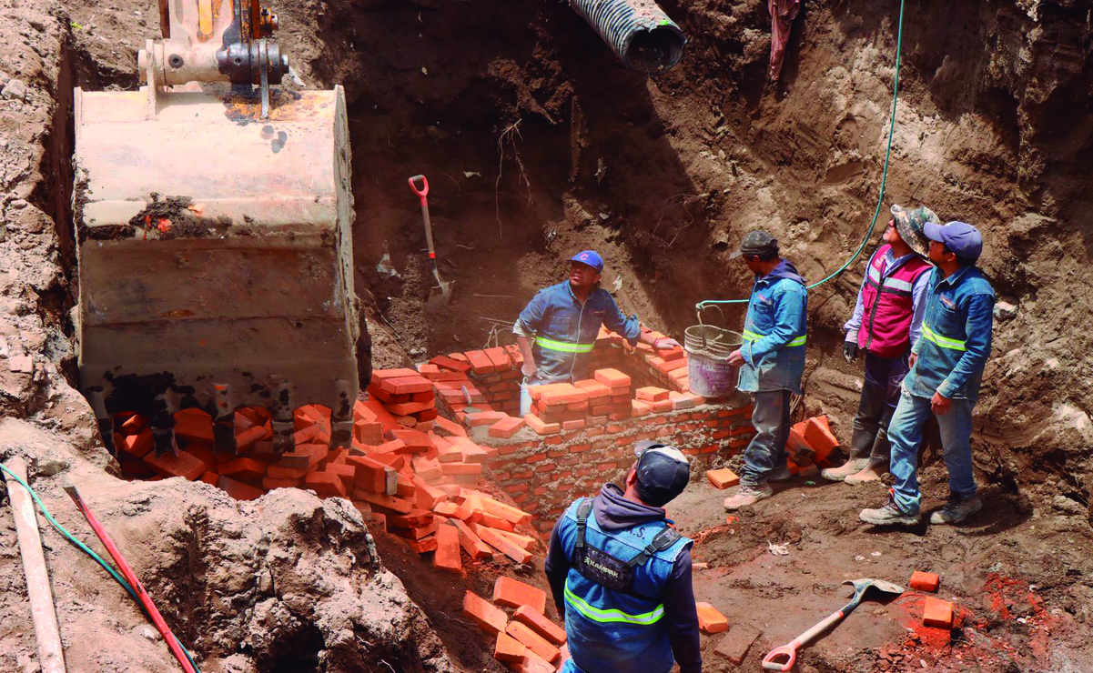La afectación en la tubería de 36 pulgadas, así como en la tubería de material corrugado, se debió a las intensas lluvias / Foto Especial