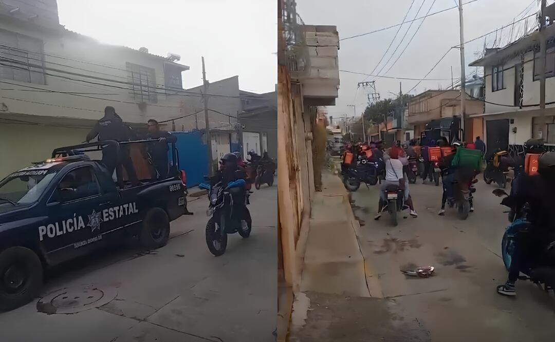 Justicia por mano propia en Chimalhuacán: Repartidores castigan a asaltantes. Foto: Especial