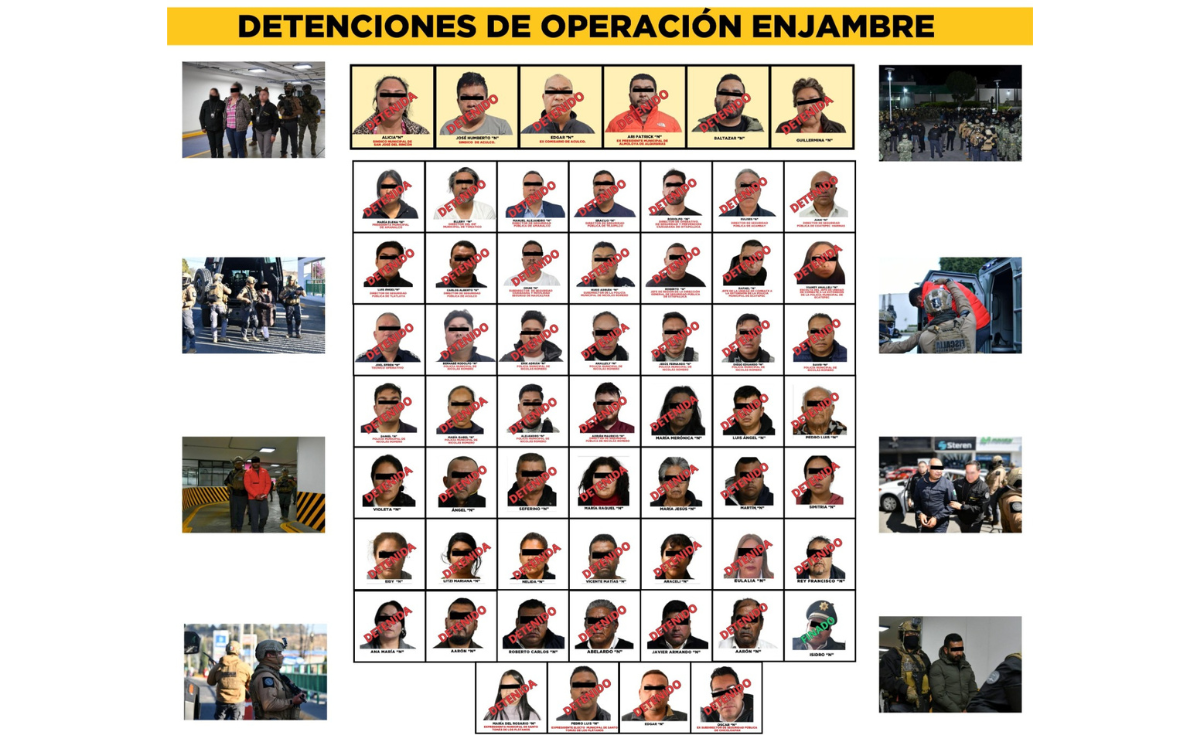 Operativo Enjambre: Cae red de corrupción en Edomex. Foto: Especial