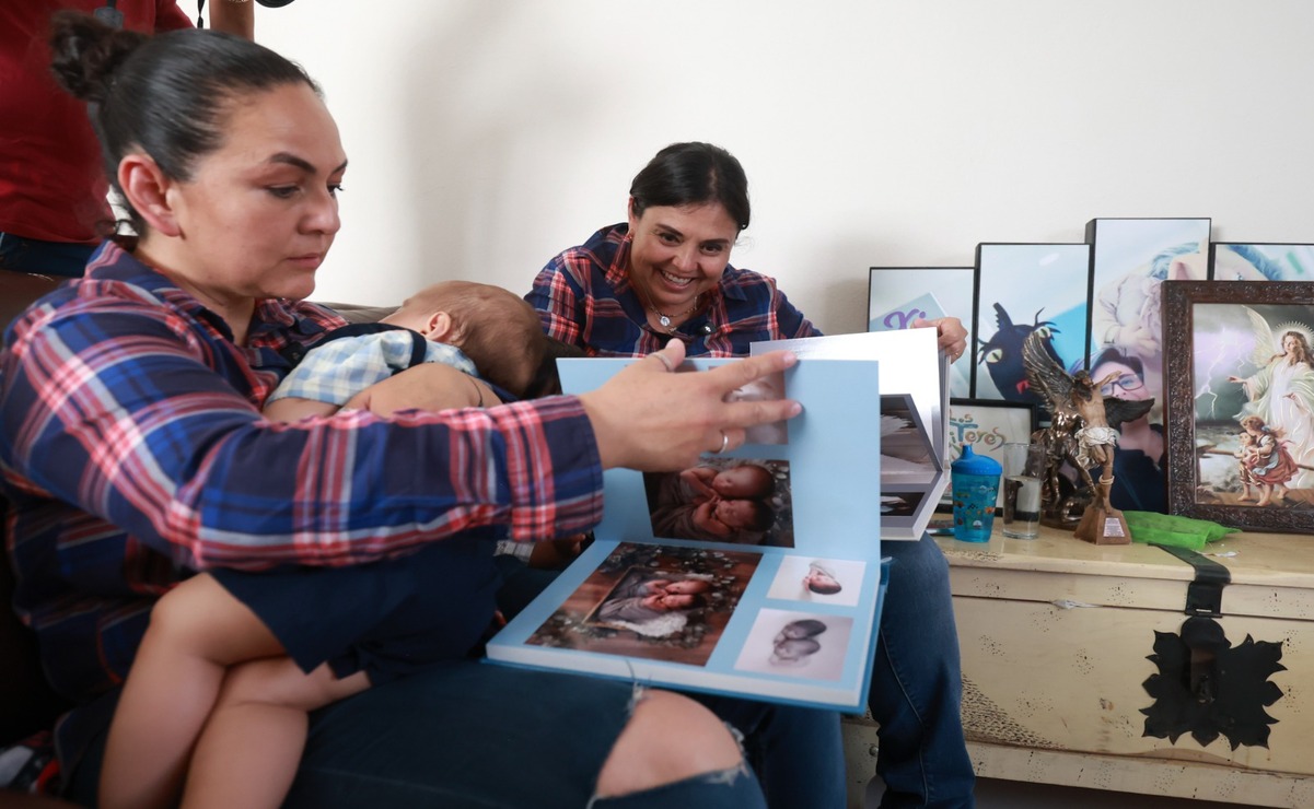 Sus mellizos Ryuuji y Ryutaro tiene 9 meses / Foto Alejandro Vargas