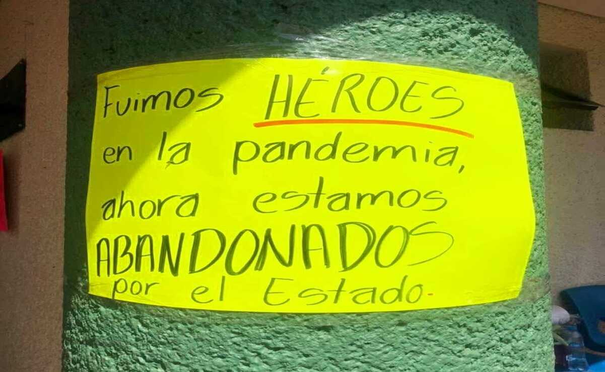La protesta busca visibilizar las condiciones actuales del sistema de salud local. Foto: Especial