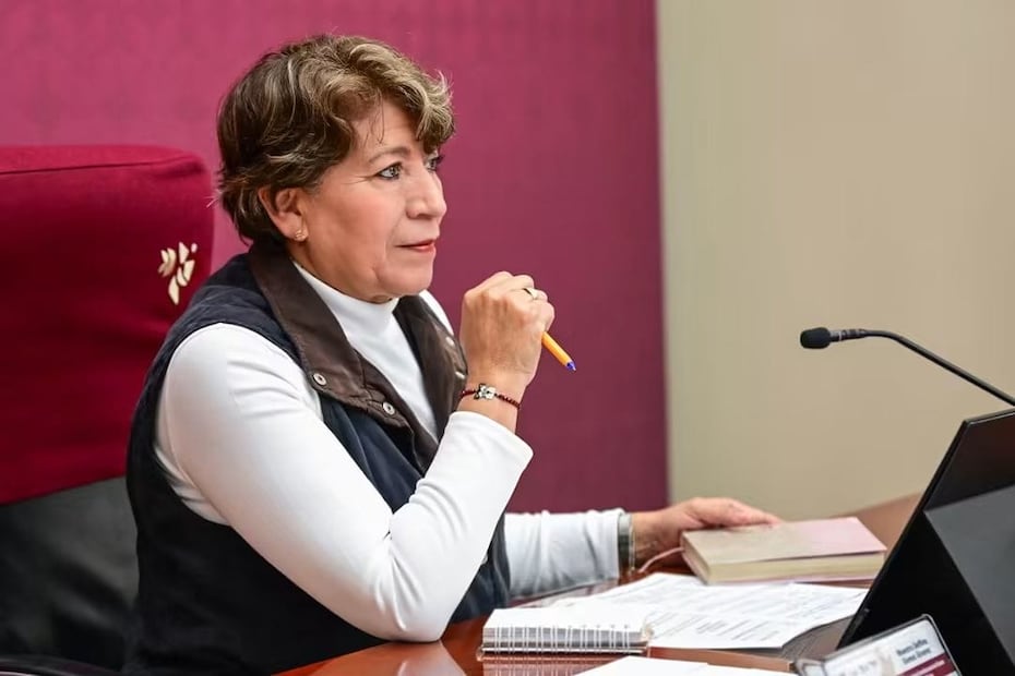 Reunión de la Mesa de Paz encabezada por la gobernadora del Estado de México, Delfina Gómez Álvarez, junto con autoridades federales y estatales de seguridad. Foto Especial