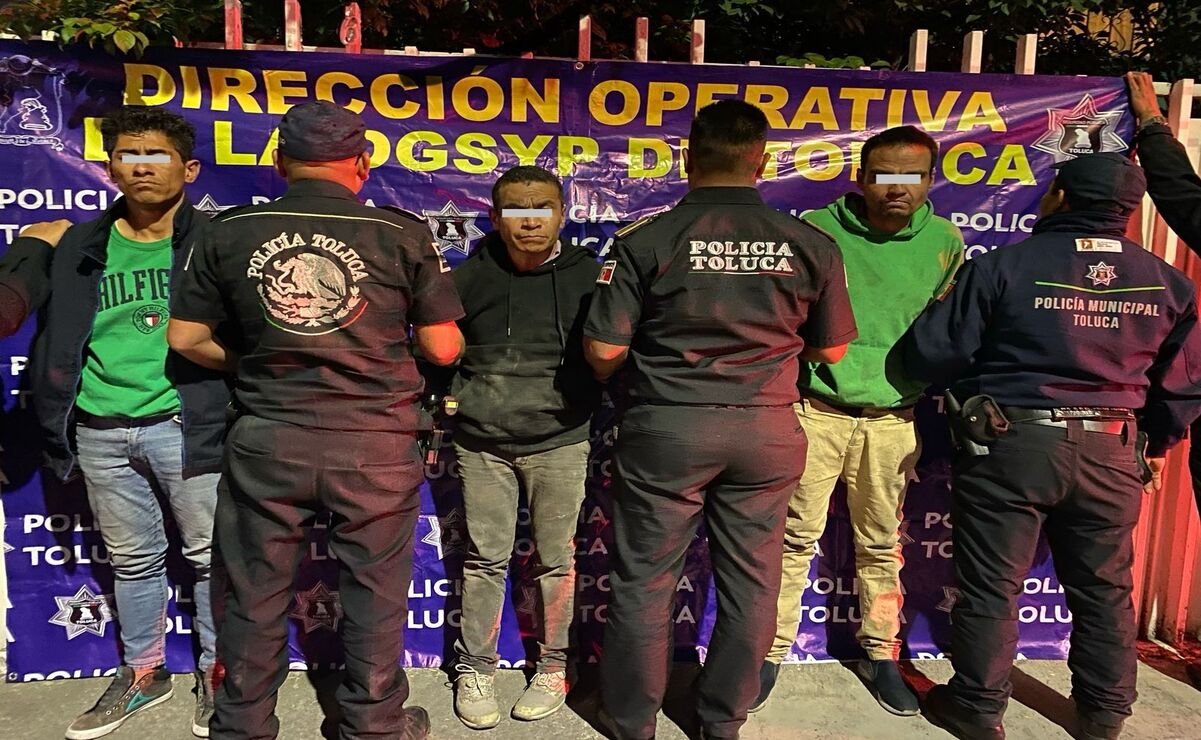Detienen a tres por robo en domicilio de Toluca