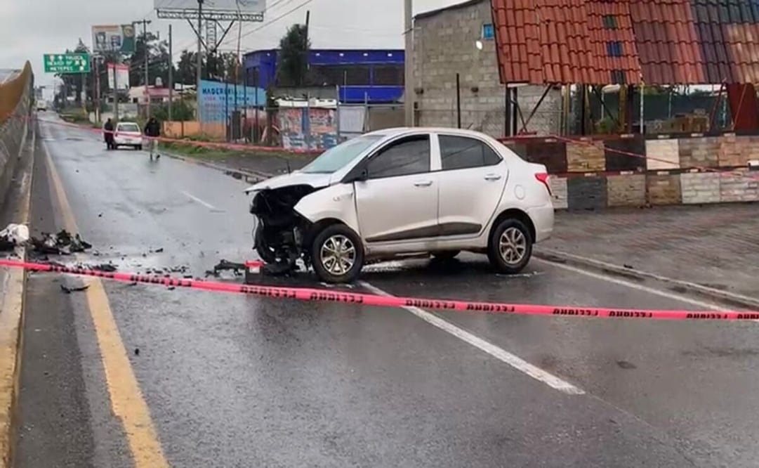 Accidente en la Avenida Toluca-Tenango, cerca de Metepec. Foto: Sergio García.